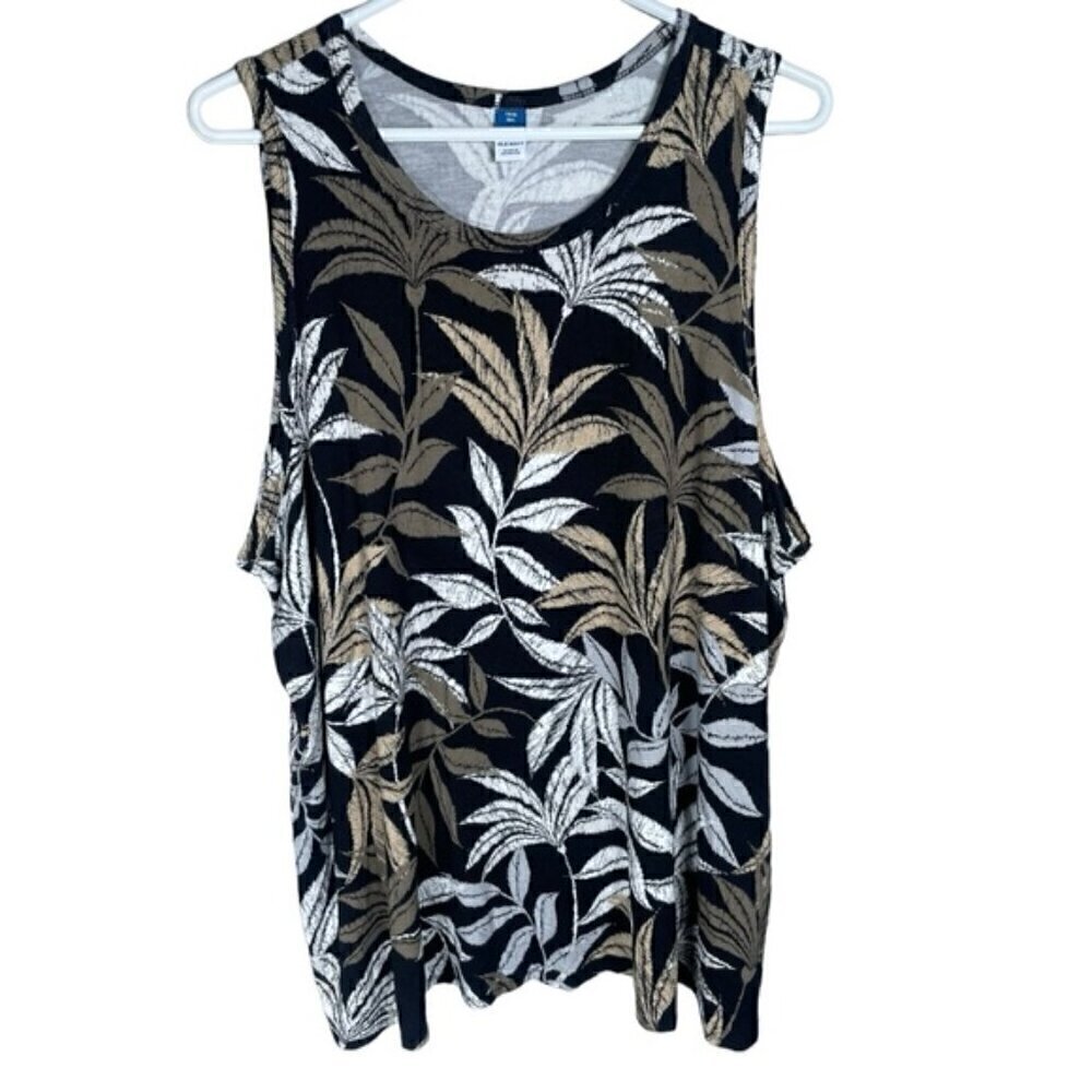 Old Navy XXL Luxe Tank Top Sleeveless Shirt Blouse Swing Long Length Relaxed Fit